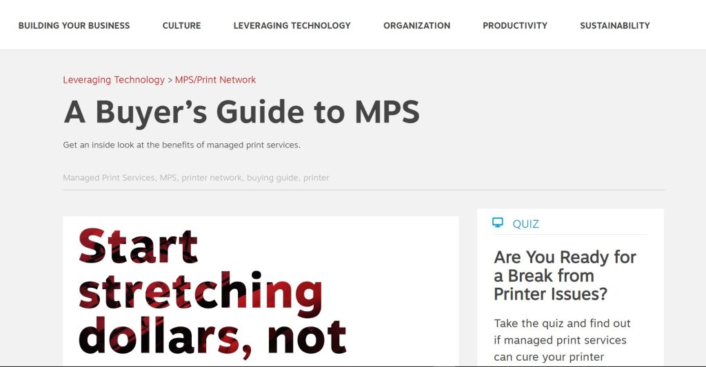 Staples Managed Print Services (MPS)