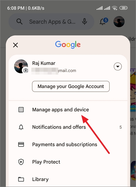 Manage apps