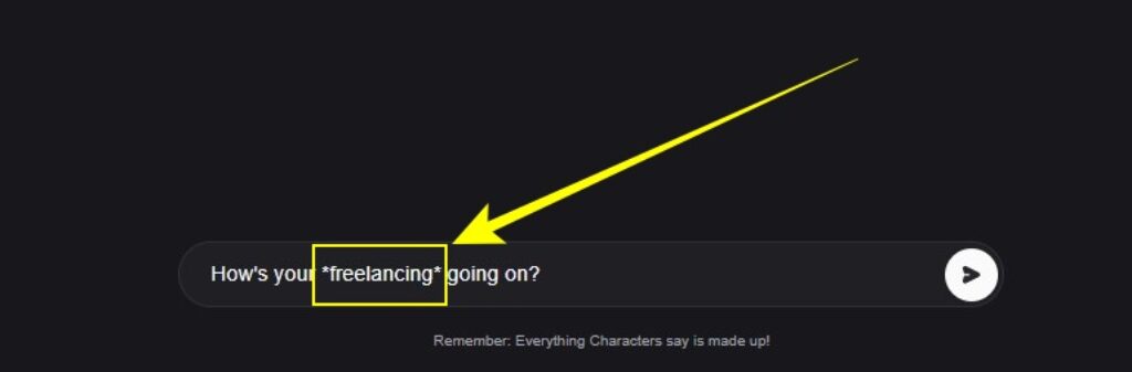 Adding italic markdown to text message
