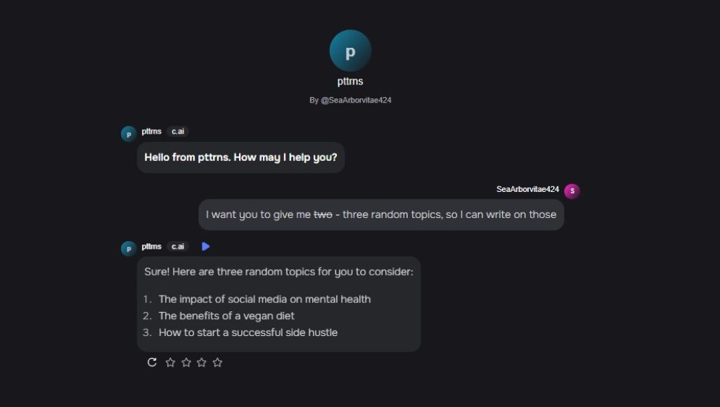 Crossing out text on Character.AI