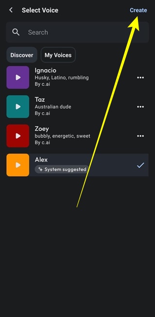 Select a voice