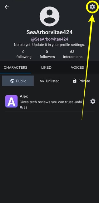 Tap on Settings