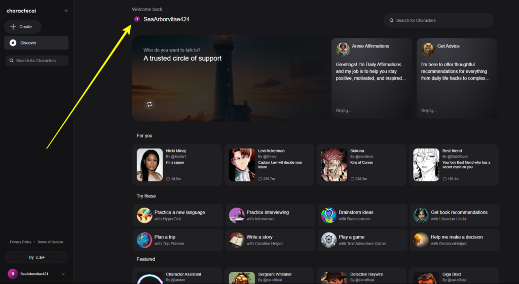 Account created