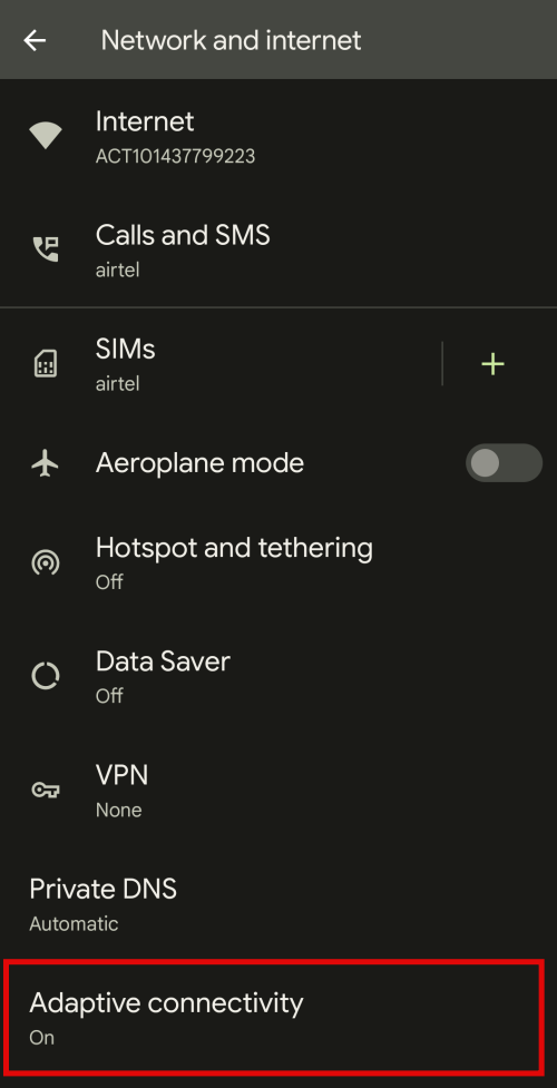 Adaptive Connectivity