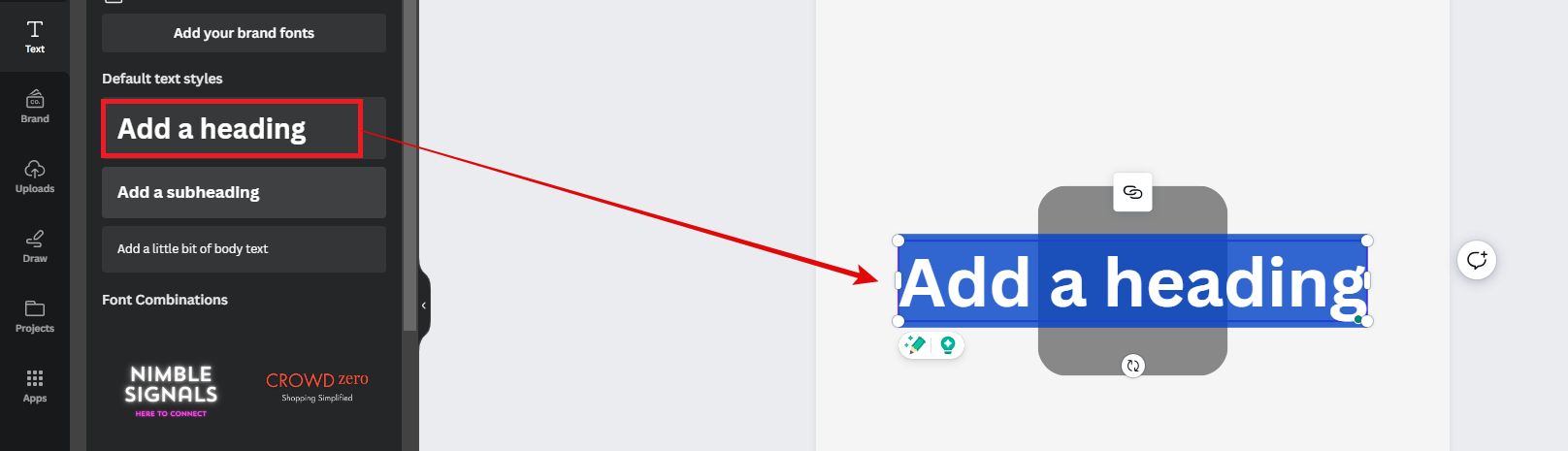 Add a heading
