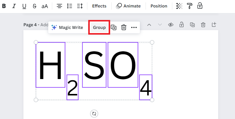 Click on Group