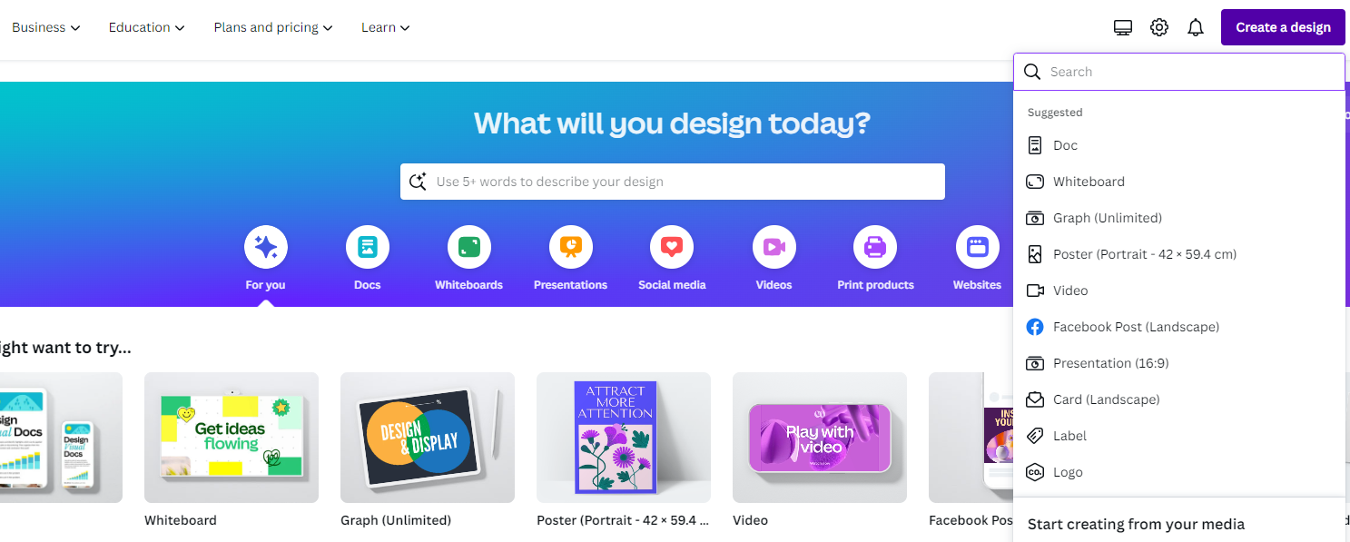Create a design