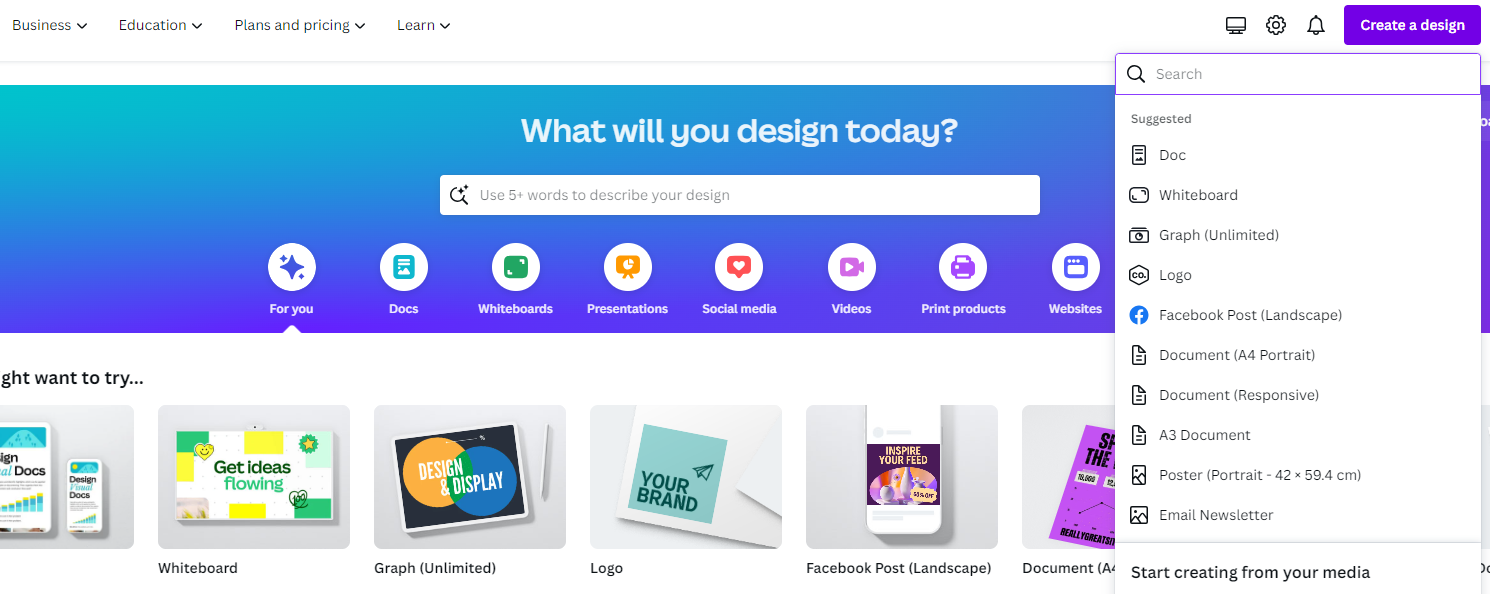 Create a design