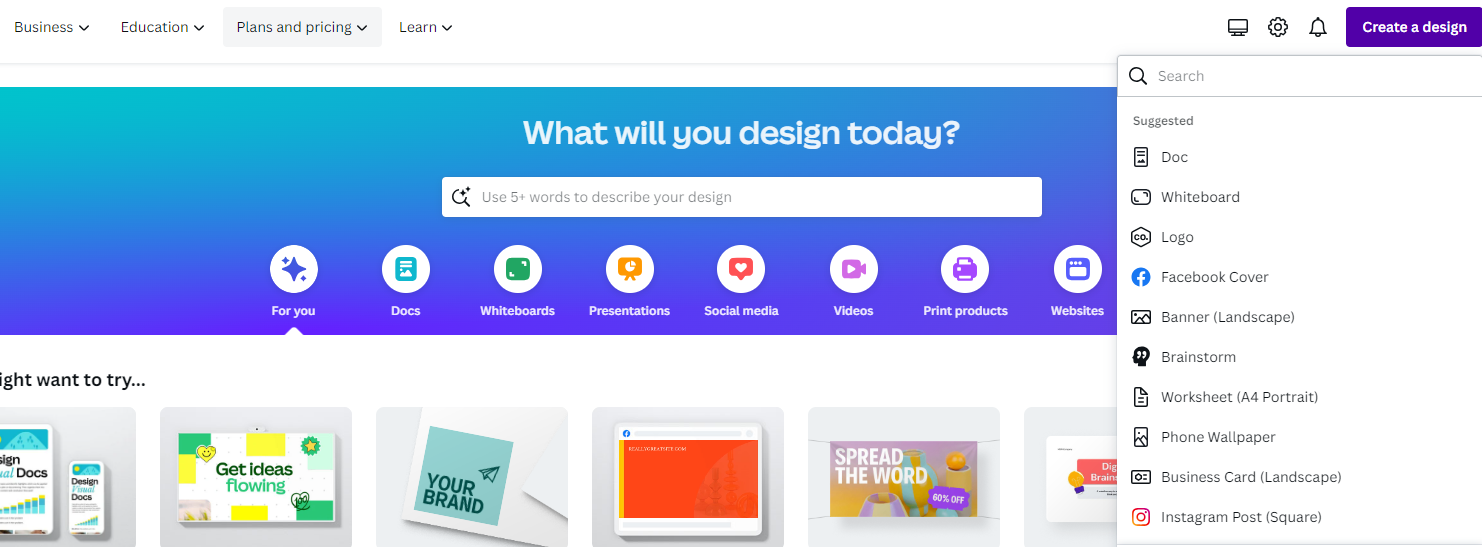 Create a Design