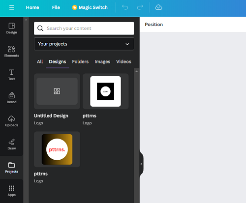 Design on Canva