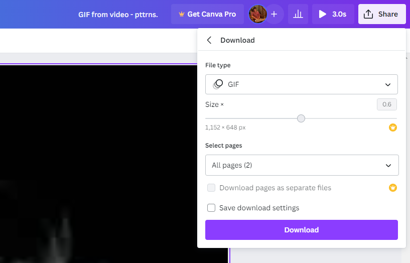 Download button (video)- GIF