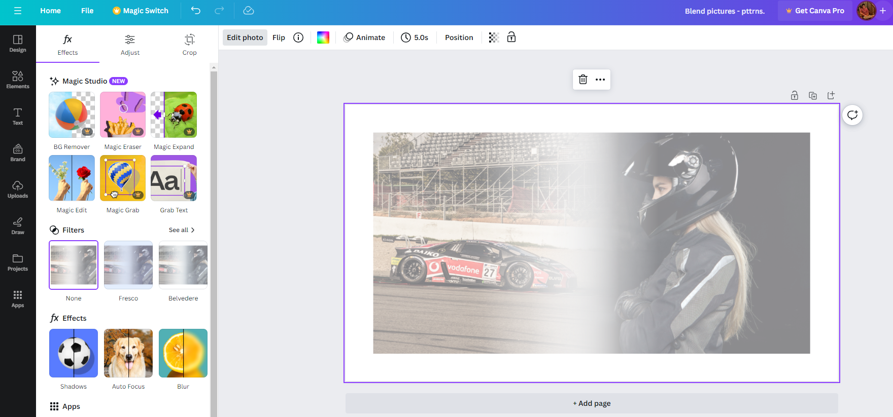 Edit photo option