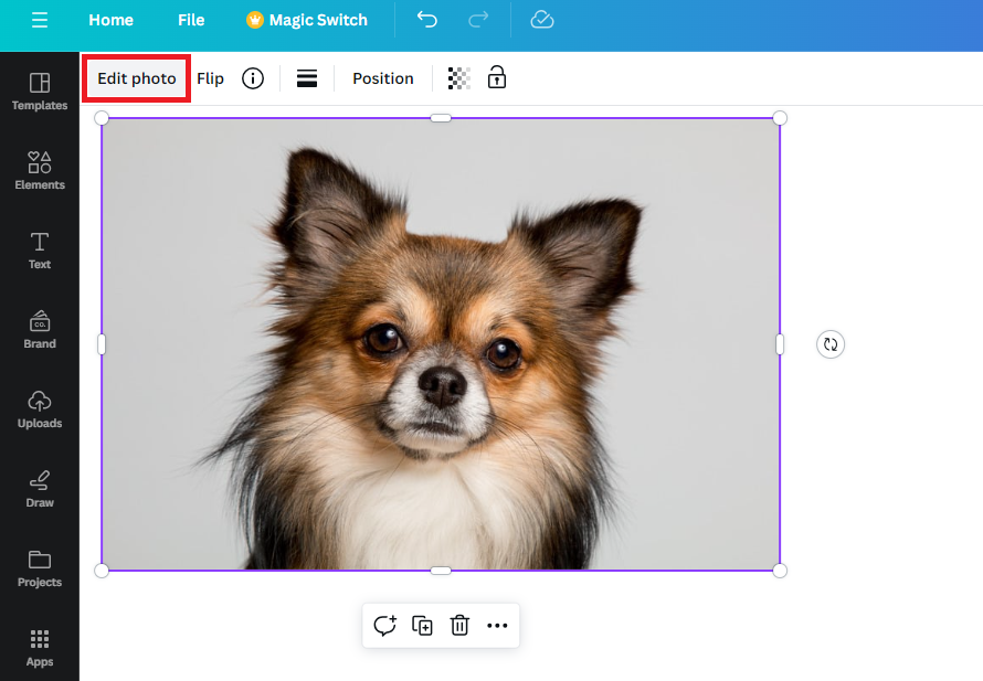 Edit Photo option