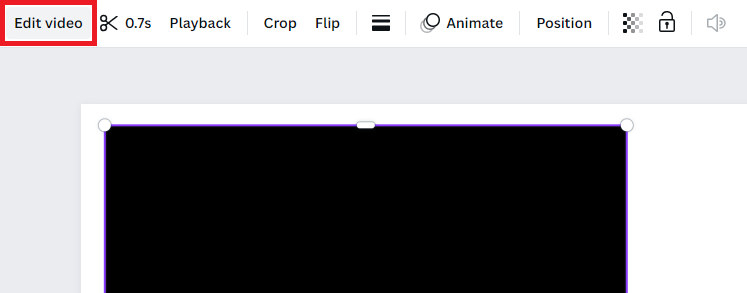 Edit video option