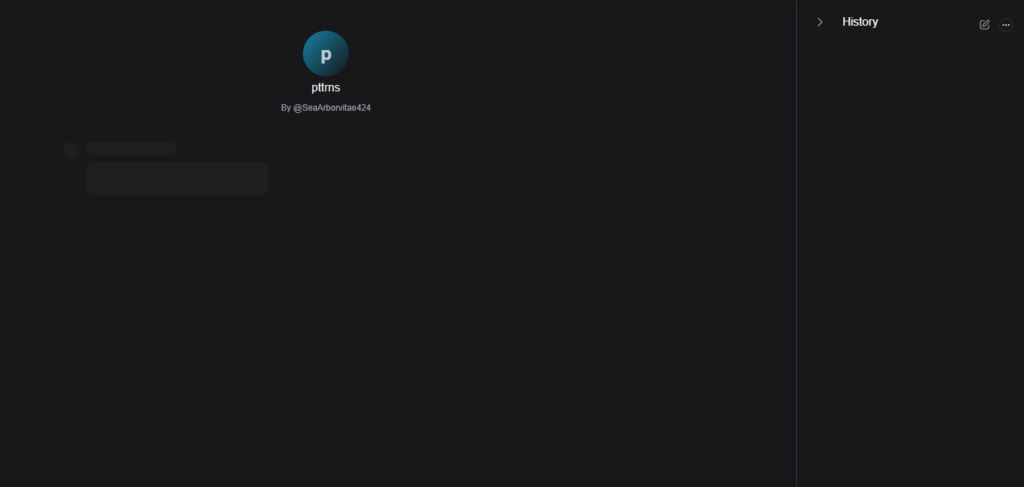 Empty chat and history