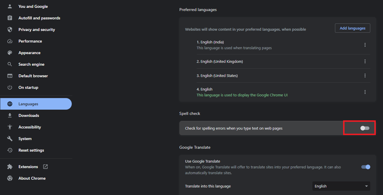 Enable Spell Check on Chrome