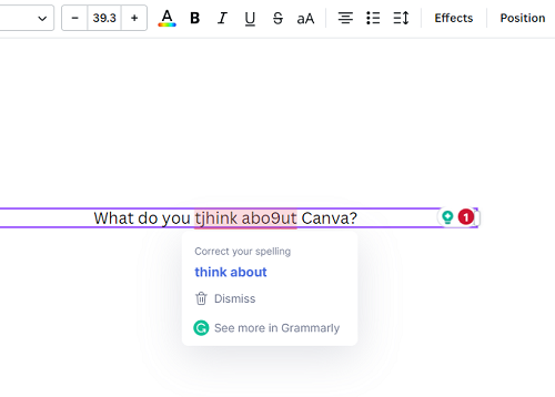 Grammarly on Canva