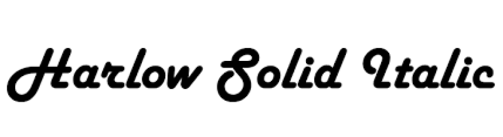 harlow solid italic font