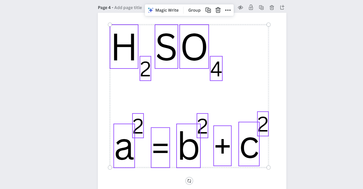 Mimic superscript and subscript