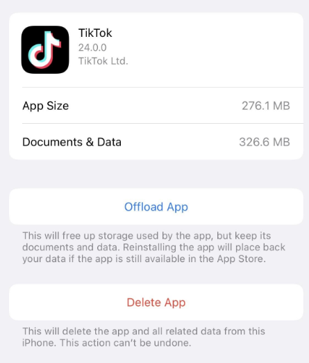 Offload TikTok