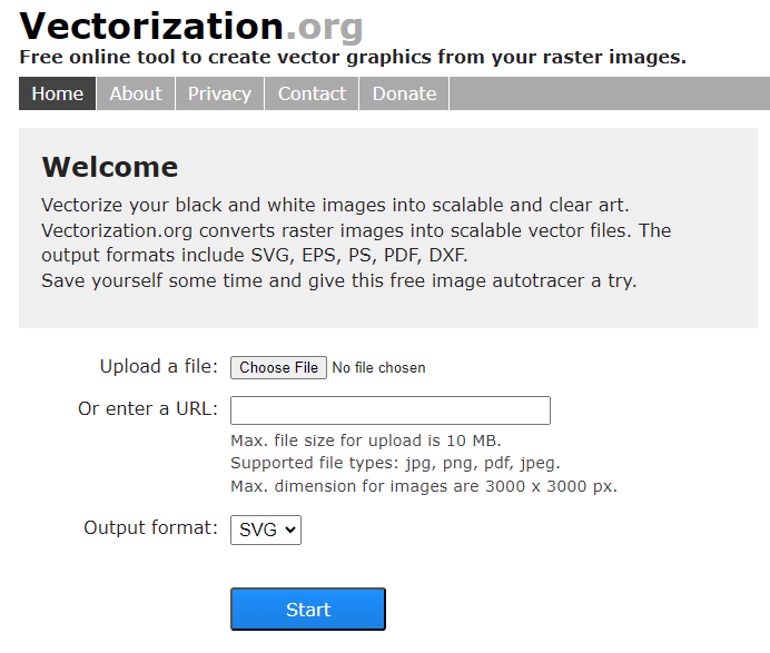 Online Image Vectorizer