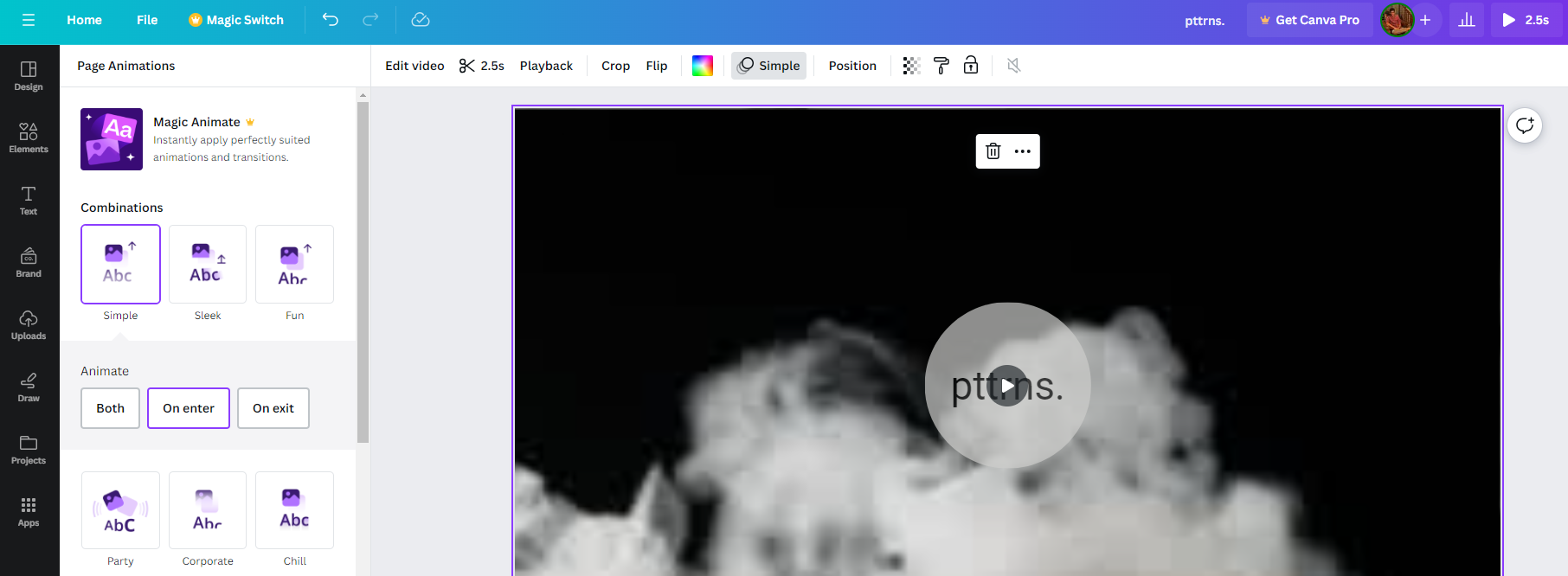 Page animations