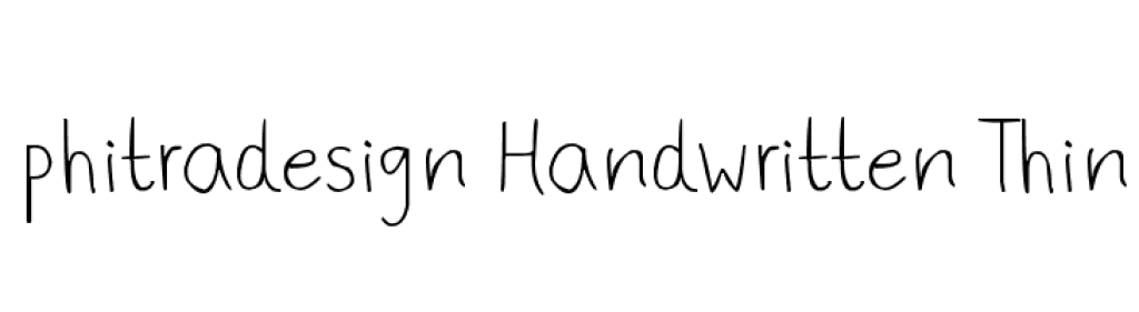 phitradesign handwritten font