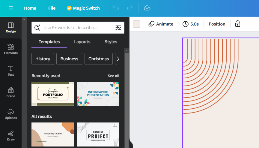 Presentation templates