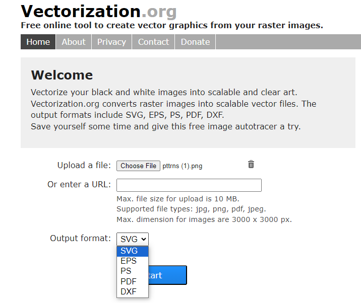 Selecting output format