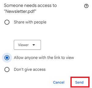 Share permissions