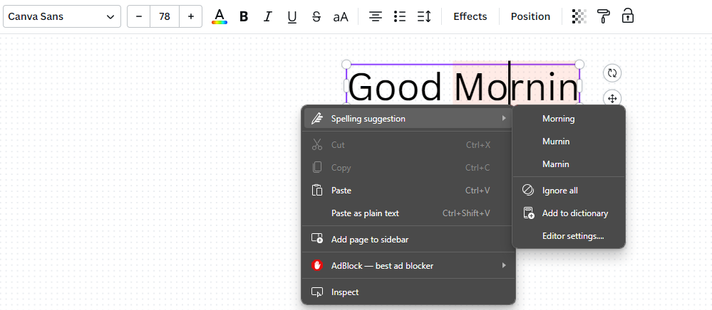 Spell check tested on Edge