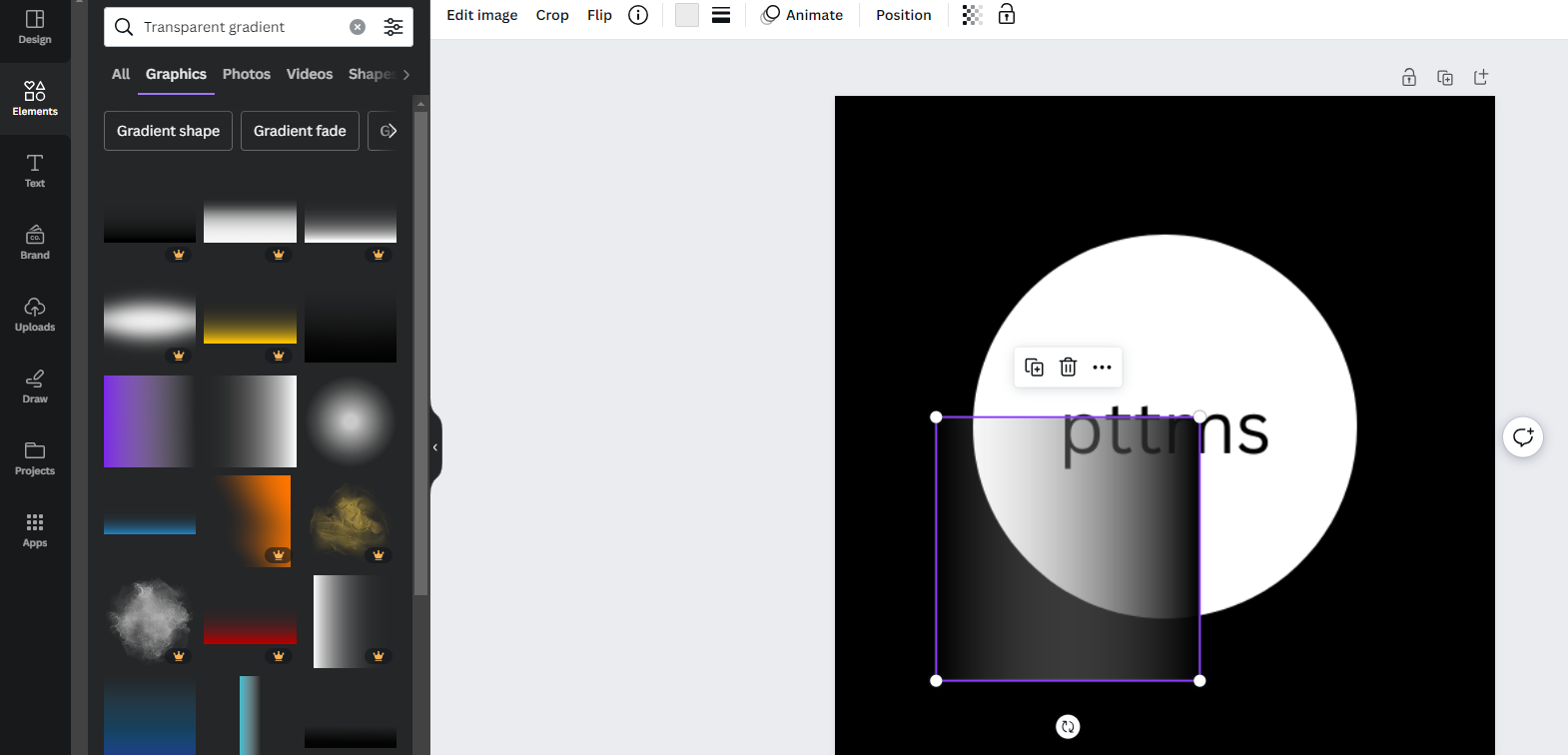 Transparent Gradients results
