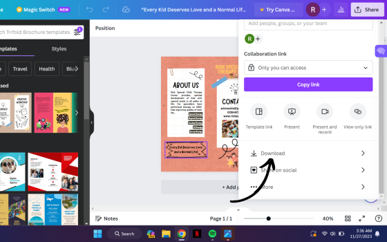Post Canva Design to LinkedIn