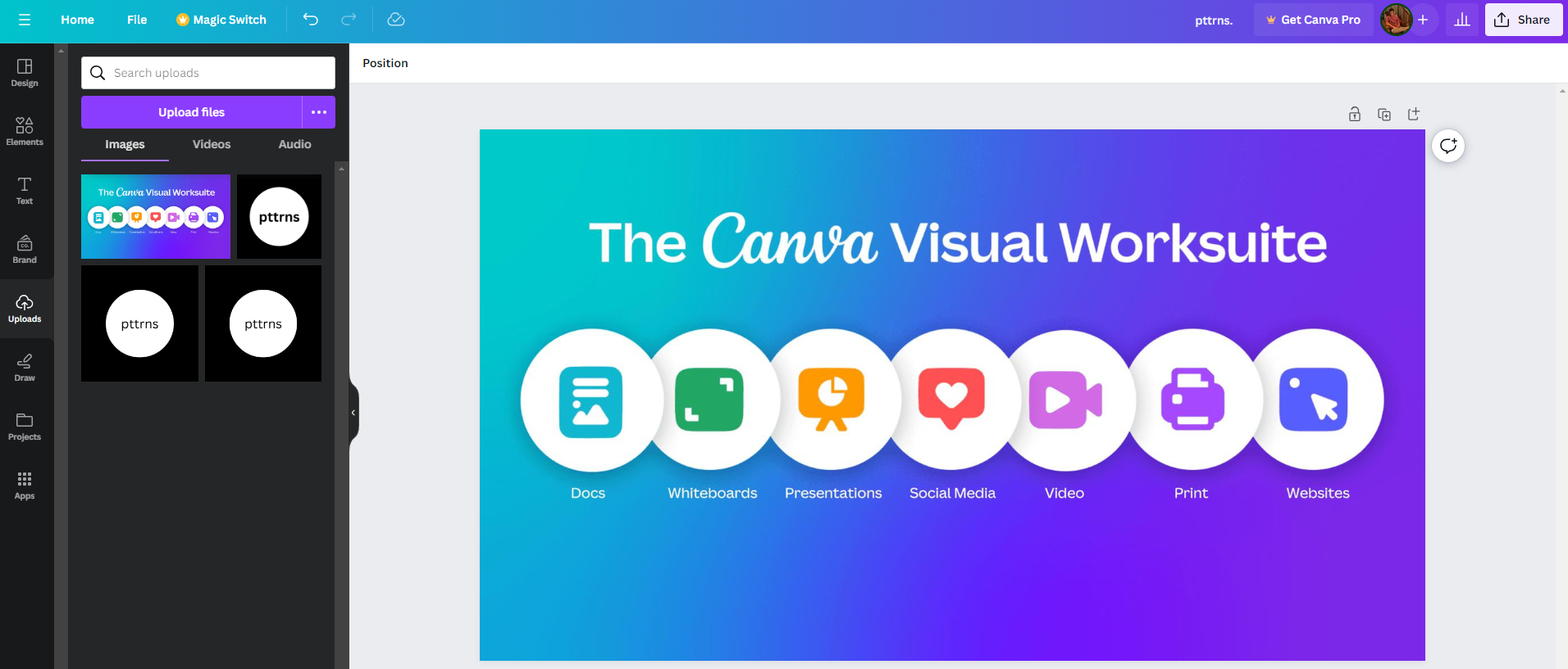 Upload WebP image