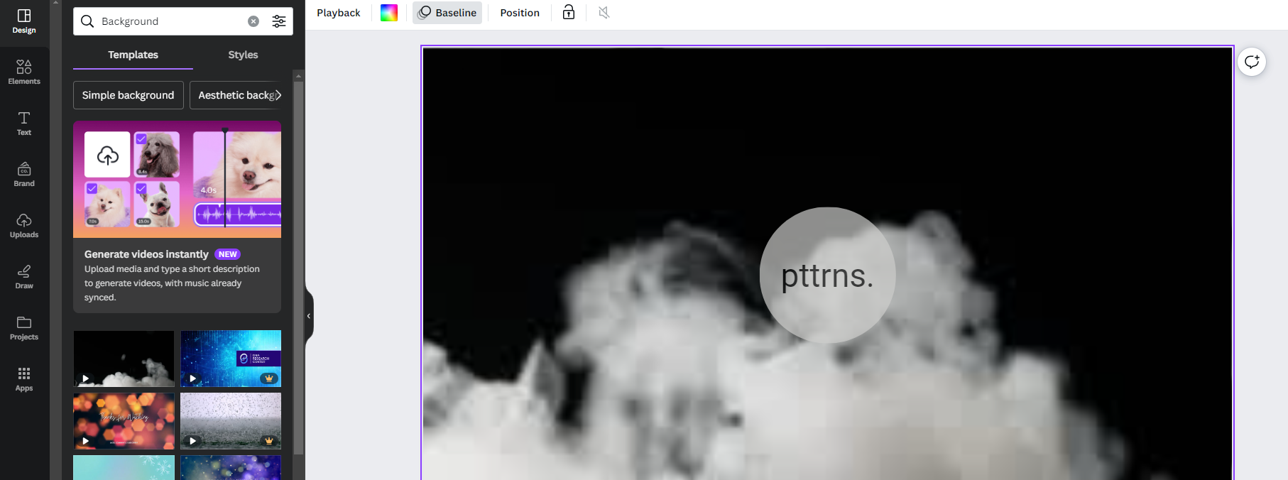 Video templates