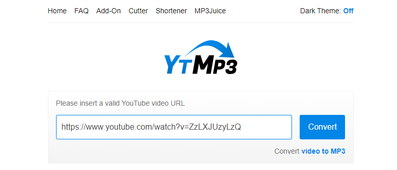 YouTube to MP3 converter